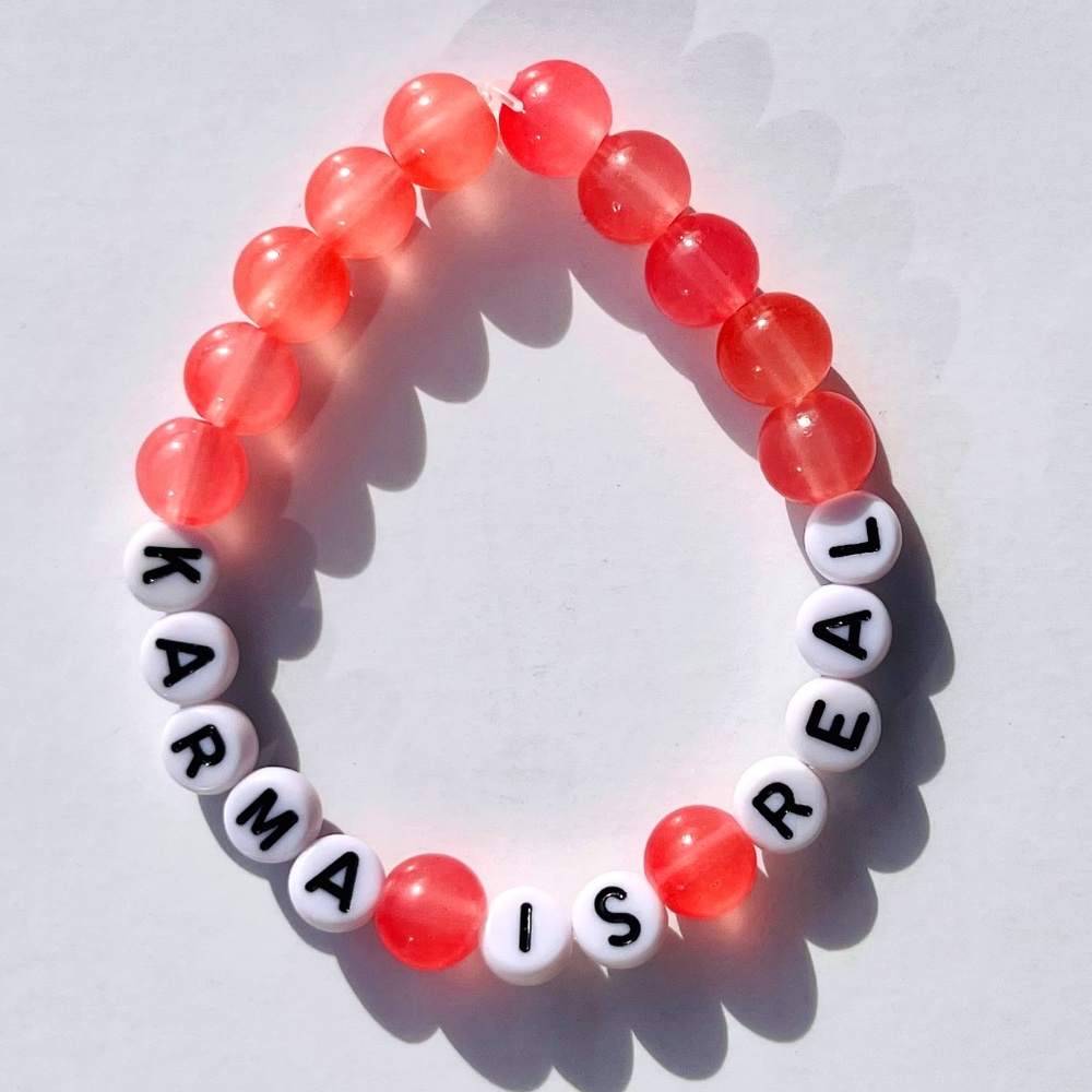 TAYLOR SWIFT Eras Tour Friendship Bracelet KARMA IS REAL swiftie joke